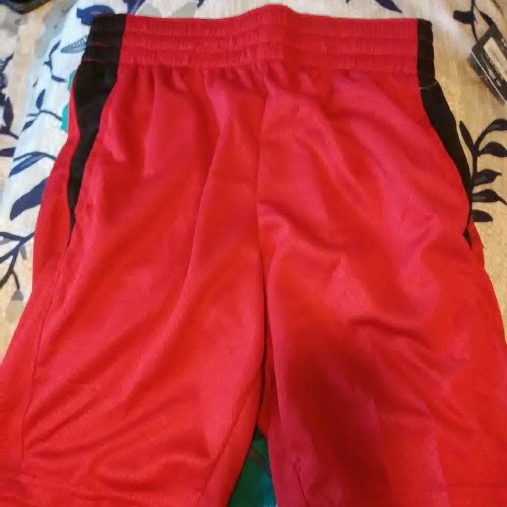 Red athletica shorts